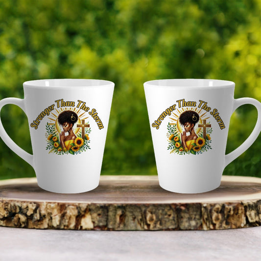 Personalized Praying Woman Latte Mug – A Thoughtful Gift of Faith and Warmth